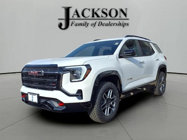 2026 GMC Terrain AT4 in Summit White — front three-quarter view
