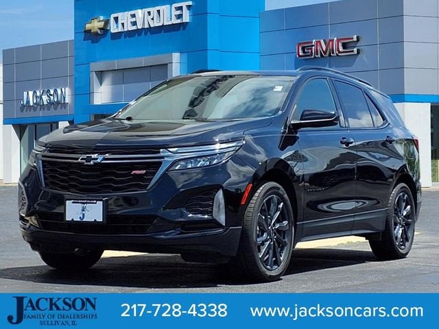 2023 Chevrolet Equinox RS in Mosaic Black Metallic — front three-quarter view